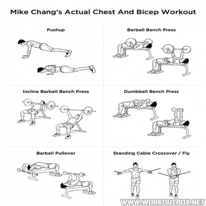 Mike Changs Actual Chest And Bicep Workout - Health Training Tip - Yeah We  Train ! - Workouts, Exercises & More